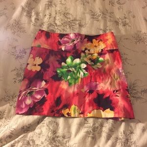 F21 Floral Mini Skirt